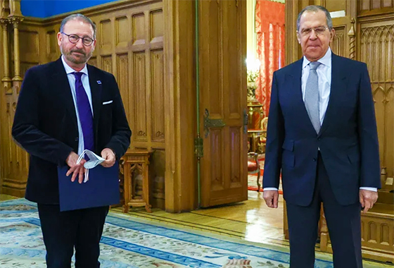 Russian Foreign Minister Sergey Lavrov and PACE President Rik Daems
