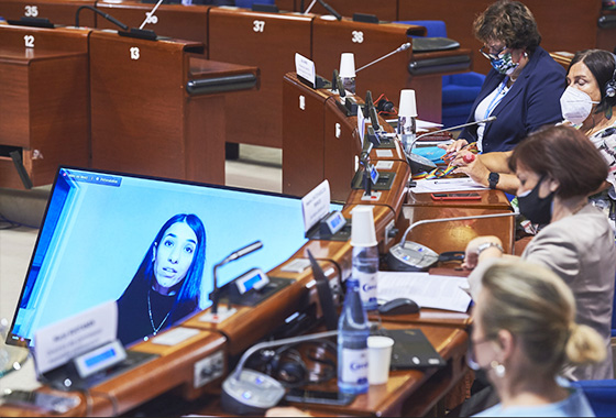 Nadia Murad, Human Rights activist, winner of the 2016 Vaclav Havel Prize and 2018 Nobel Peace Prize.