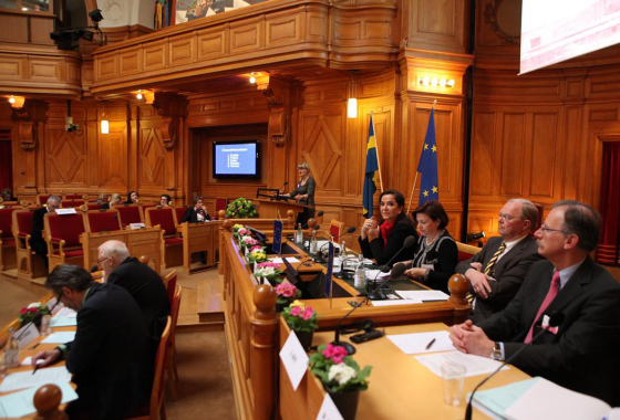 Réunion de la Commission des questions politiques, présidée par Dora Bakoyannis, à Stockholm (Suède), mars 2014
