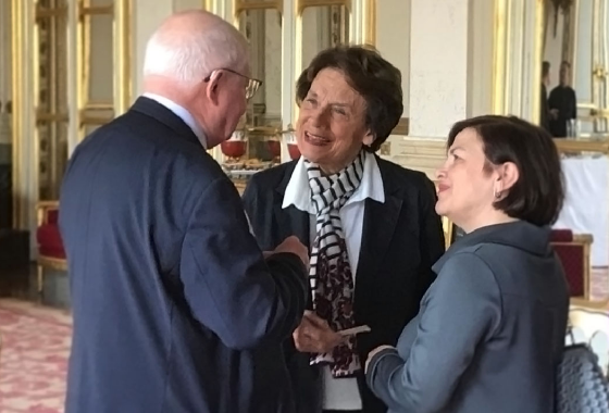 With former CoE Secretary General, Catherine Lalumière, and former President of the Court of Human Rights, Jean-Paul Costa, in May 2019