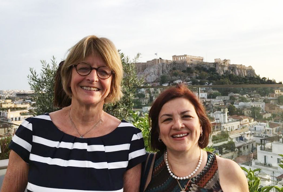 Avec l'ancienne Présidente de l'APCE, Anne Brasseur (Luxembourg), à Athènes, mai 2018