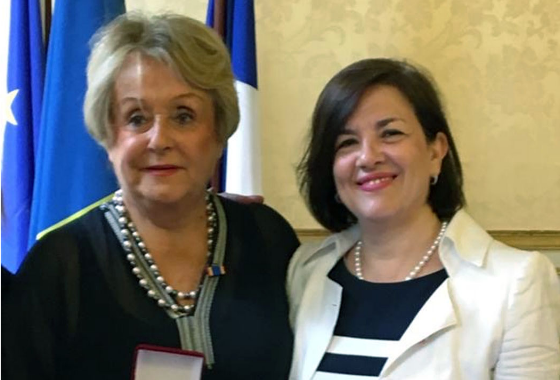 With Josette Durieu (France), at the French Senat, in Paris, in June 2017