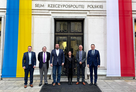 Une délégation de l'APCE s'est réunie dans le siège du Parlement polonais (Sejm), la veille de sa visite à Lviv