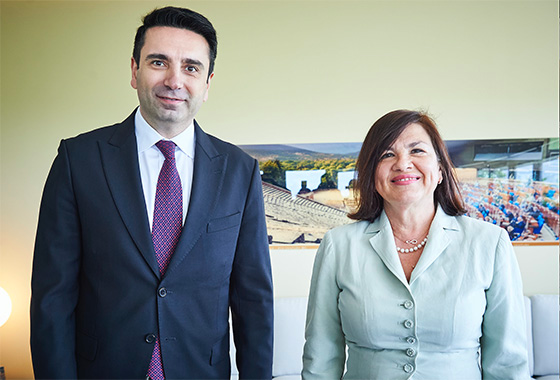 Avec Alen Simonyan, Président de l'Assemblée nationale d'Arménie