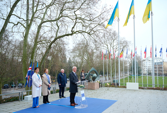 Cérémonie au Conseil de l’Europe en soutien au peuple ukrainien