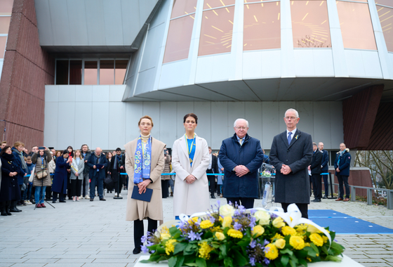 Ceremony in support of the Ukrainian people