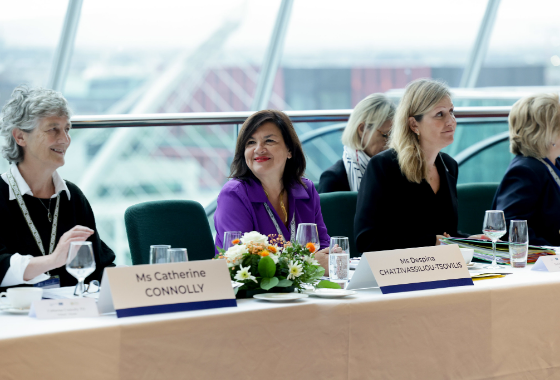 Working breakfast of women Speakers of Parliament in Dublin, on the fringes of the European Conference of Presidents of Parliament, 28 September 2023