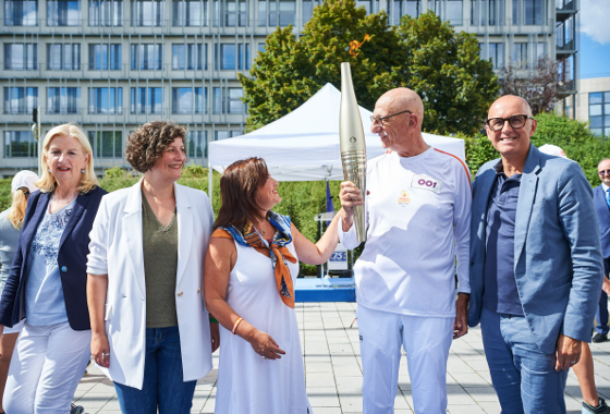 La Secrétaire Générale de l'APCE à la cérémonie marquant le départ du relais de la Flamme Paralympique à Strasbourg