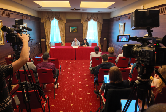 Press briefing held in Sofia on 28 October 2024 for PACE's observation of Bulgaria's 27 October parliamentary elections. 