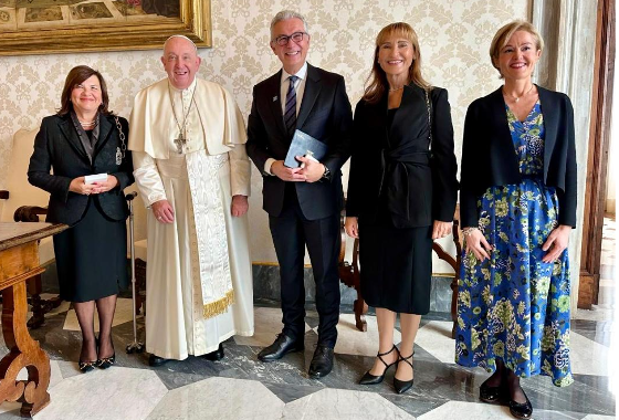 PACE Secretary General attends the PACE President private audience with His Holiness Pope Francis, November 2024