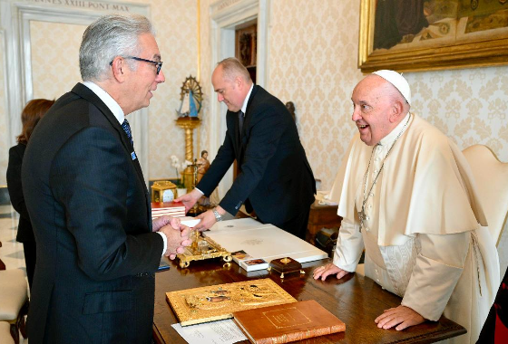 PACE President private audience with His Holiness Pope Francis, November 2024