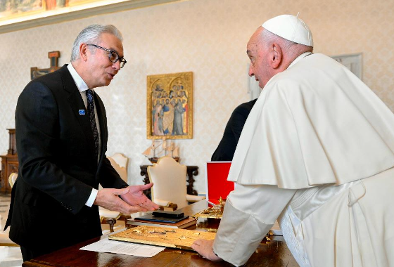 PACE President private audience with His Holiness Pope Francis, November 2024