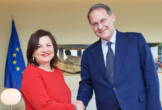 PACE Secretary General meeting with Edmondo Cirielli, Deputy Minister of Foreign Affairs of Italy