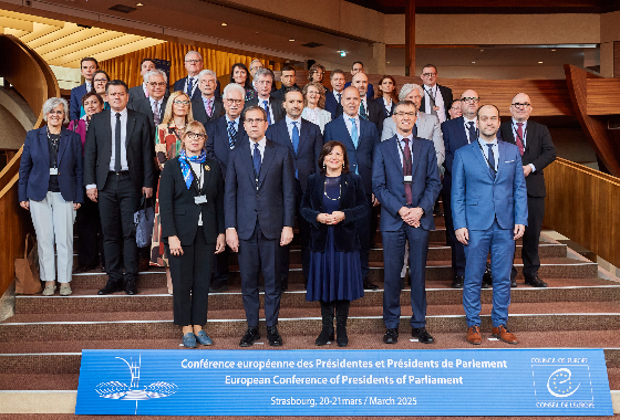 PACE Secretary General with Secretaries General of Parliament at the European Conference of Presidents of Parliament, March 2025