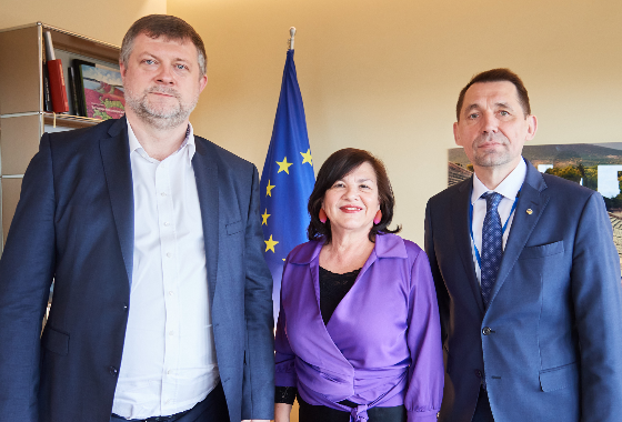 50th Session of the Congress of Local and Regional Authorities | Meeting between Despina Chatzivassiliou, Secretary General of the Parliamentary Assembly and Oleksandr Korniyenko, first Deputy Chairperson and member of the Ukrainian Parliament
